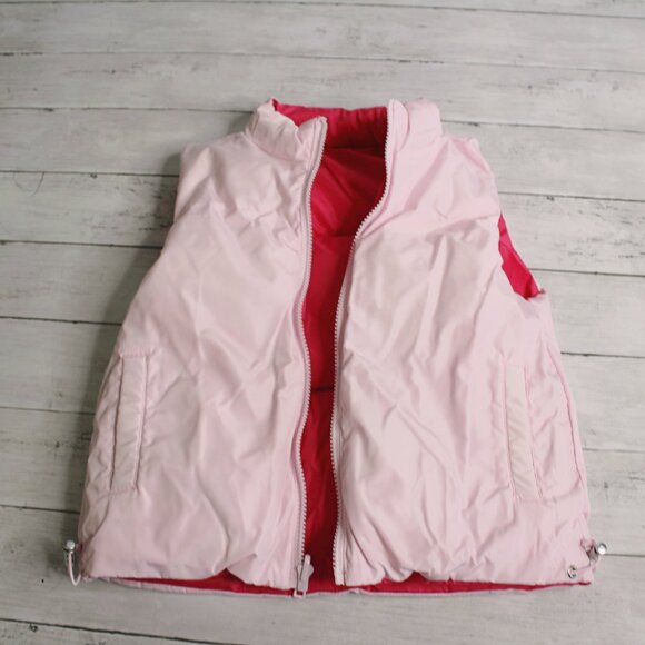 Birch & Stone Girl's Sleeveless Puffer Jacket Vest Size 12 Pink Reversible - Picture 6 of 6